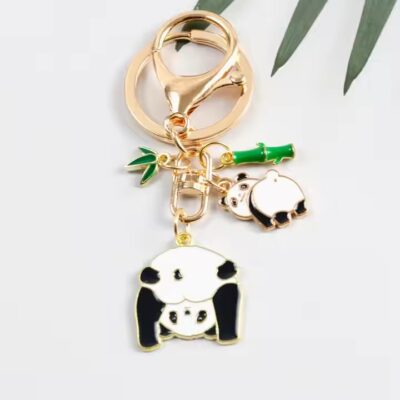 Custom Enamel Panda Metal Keychain for Promotions