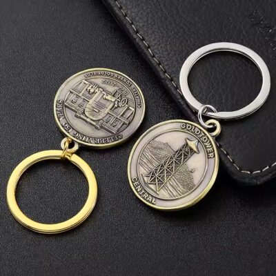 Direct Factory Bronze Metal Keychain