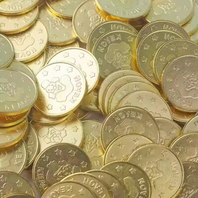 Custom wholesale metal game tokens with engraved design
