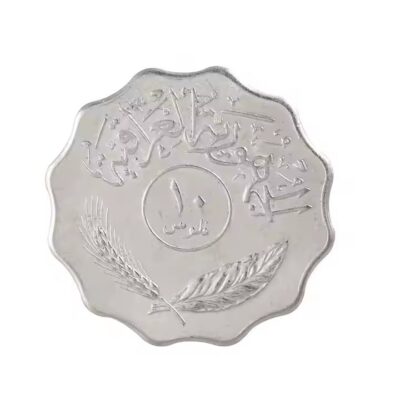 Custom stainless steel metal coin with brushed finish