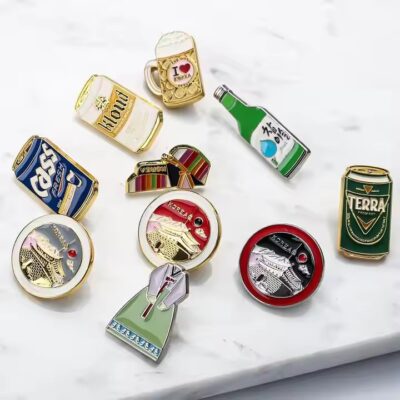 Custom hard enamel anime metal lapel pin with vibrant finish