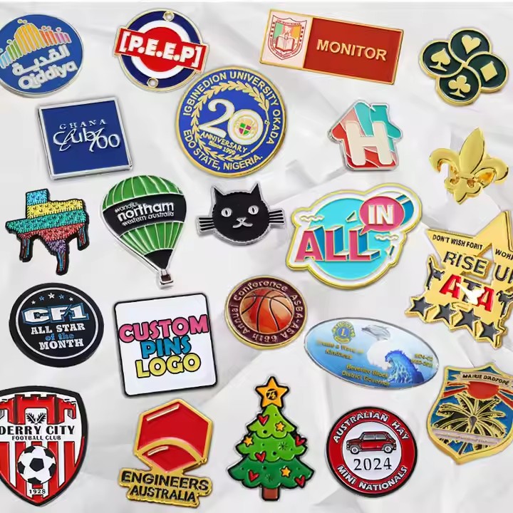 Custom enamel metal lapel pin for apparel gifts