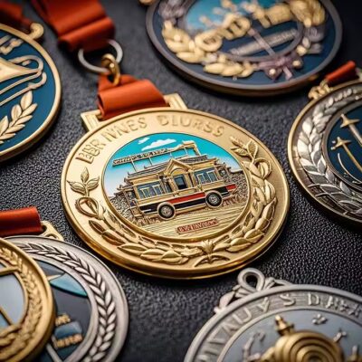3D Custom Table Tennis Sports Medal with Ribbon