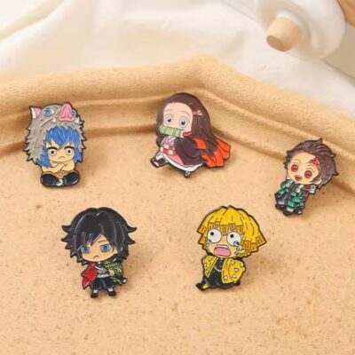 Custom Hard Enamel Anime Metal Pin – Colorful Character Design