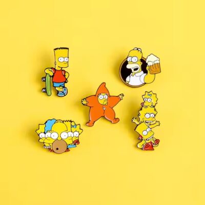 Custom Hard Enamel Anime Metal Pin – Colorful Character Design