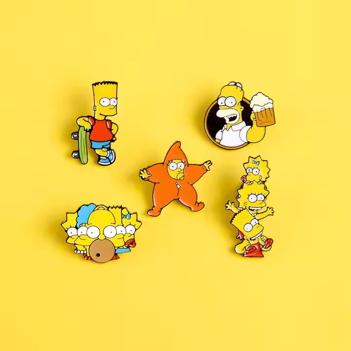 Custom Hard Enamel Anime Metal Pin – Colorful Character Design