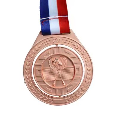Custom Sports Award Medal with Ribbon and Logo