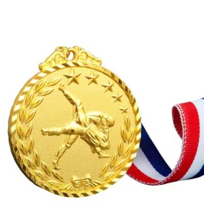 Custom Sports Award Medal with Ribbon and Logo