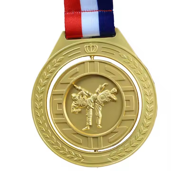 Custom Sports Award Medal with Ribbon and Logo