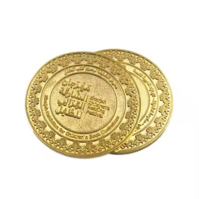 Affordable custom souvenir metal coin with polished finish