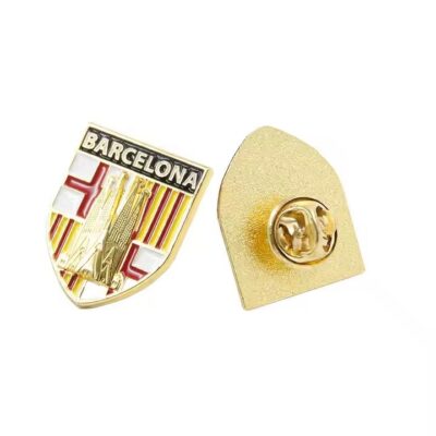 Custom soft enamel metal badge with colored design