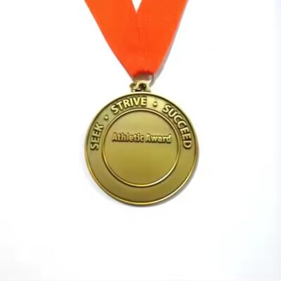 Custom Metal Running Medal with Ribbon for Race Awards