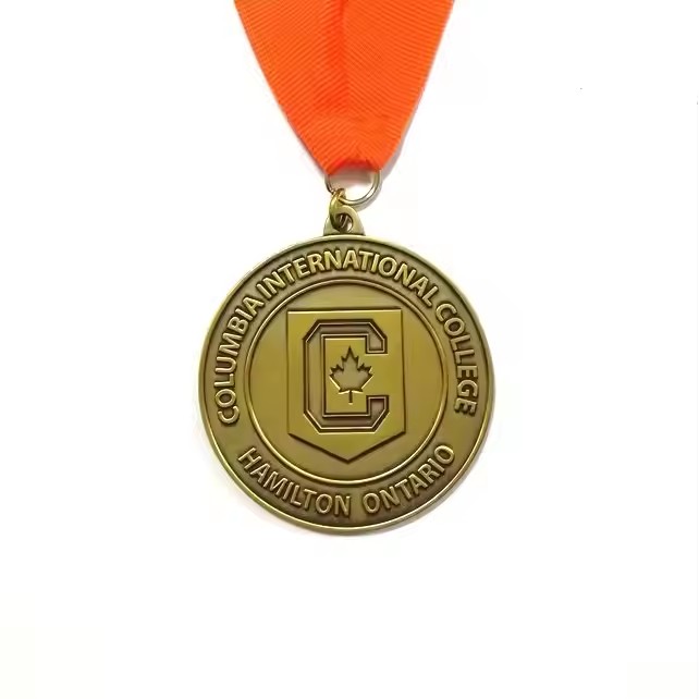Custom Metal Running Medal with Ribbon for Race Awards