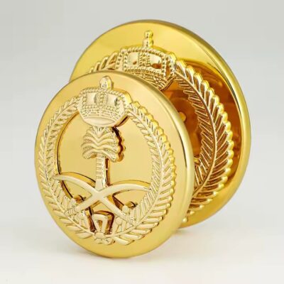 Custom 3D Metal Badge for Uniform and Beret with Military Logo Design