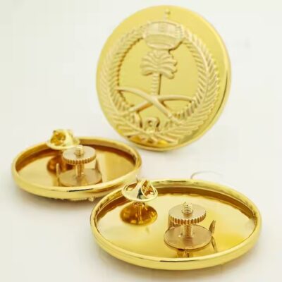 Custom 3D Metal Badge for Uniform and Beret with Military Logo Design