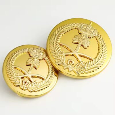 Custom 3D Metal Badge for Uniform and Beret with Military Logo Design