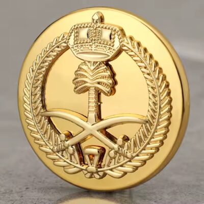 Custom 3D Metal Badge for Uniform and Beret with Military Logo Design