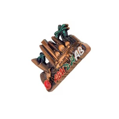 Premium Dubai architectural fridge magnet with Burj Khalifa and skyline