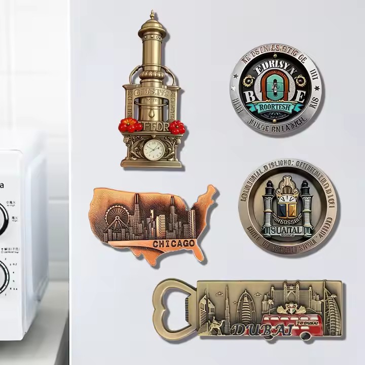Custom 3D decorative metal fridge magnet manufacturer