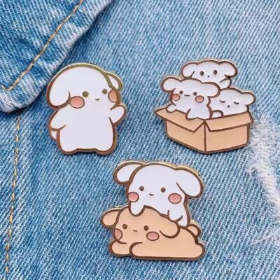 Custom anime hard enamel metal pin with colorful design