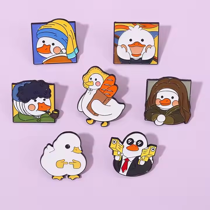 Custom anime hard enamel metal pin with colorful design