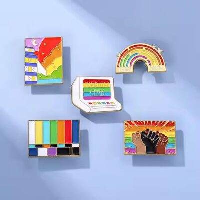 Assorted cute metal pins with colorful and durable designs