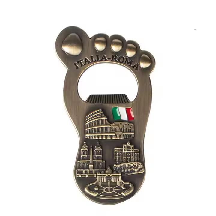 Italy travel gift metal fridge magnet with classic Italian design
