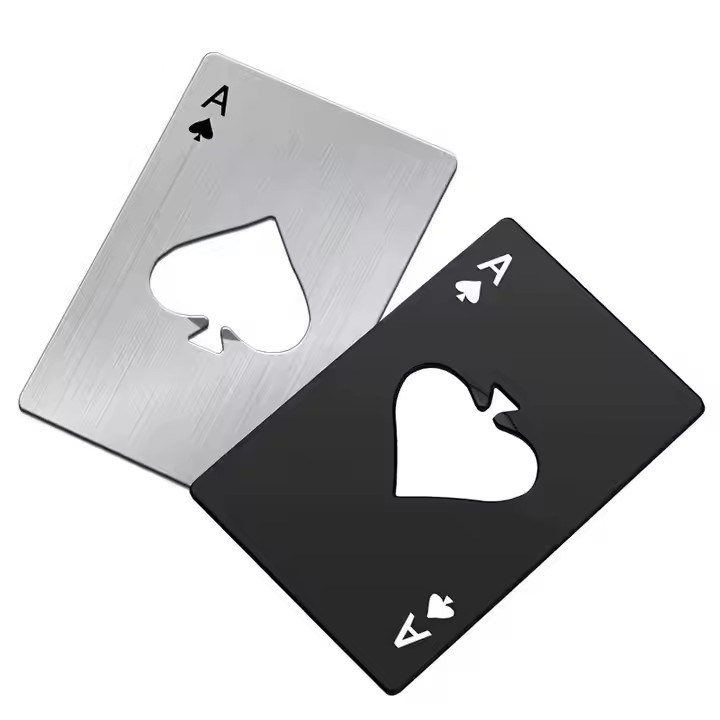 Creative Ace of Spades stainless steel multifunctional bottle opener