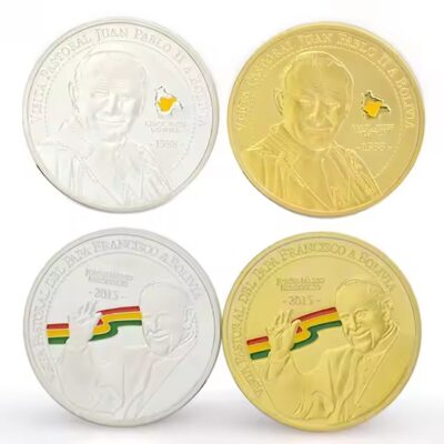 Custom 3D souvenir metal coins with embossed design