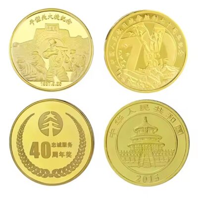 Custom 3D souvenir metal coins with embossed design