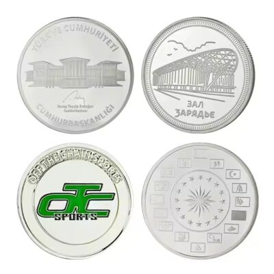 Custom 3D souvenir metal coins with embossed design