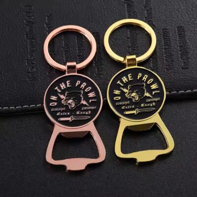 Custom 3D logo letter metal bottle opener with branding