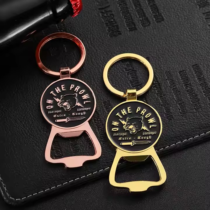 Custom 3D logo letter metal bottle opener with branding