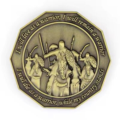 Custom artistic metal coin gift with 3D engraving

