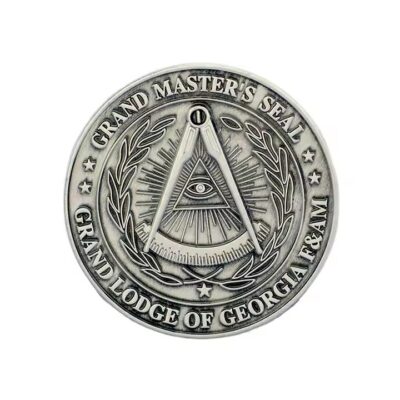 Custom artistic metal coin gift with 3D engraving

