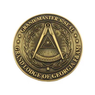 Custom artistic metal coin gift with 3D engraving

