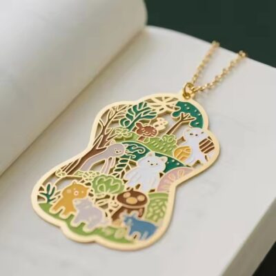 Custom designed personalized DIY metal bookmark with unique creative design
