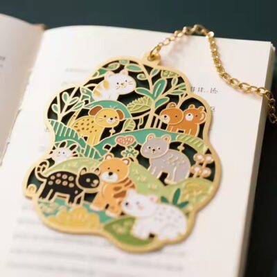 Custom designed personalized DIY metal bookmark with unique creative design