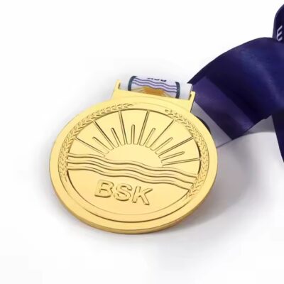 Custom Jiu-Jitsu Sports Metal Medal with Ribbon