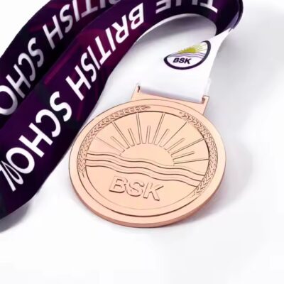Custom Jiu-Jitsu Sports Metal Medal with Ribbon
