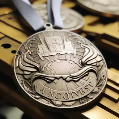 Custom School Medal with Ribbon for Student Competition Awards
