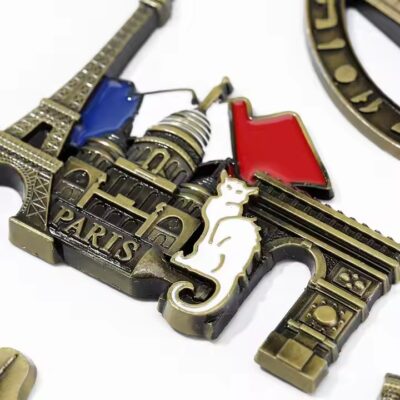 Custom countryside travel souvenir metal fridge magnet