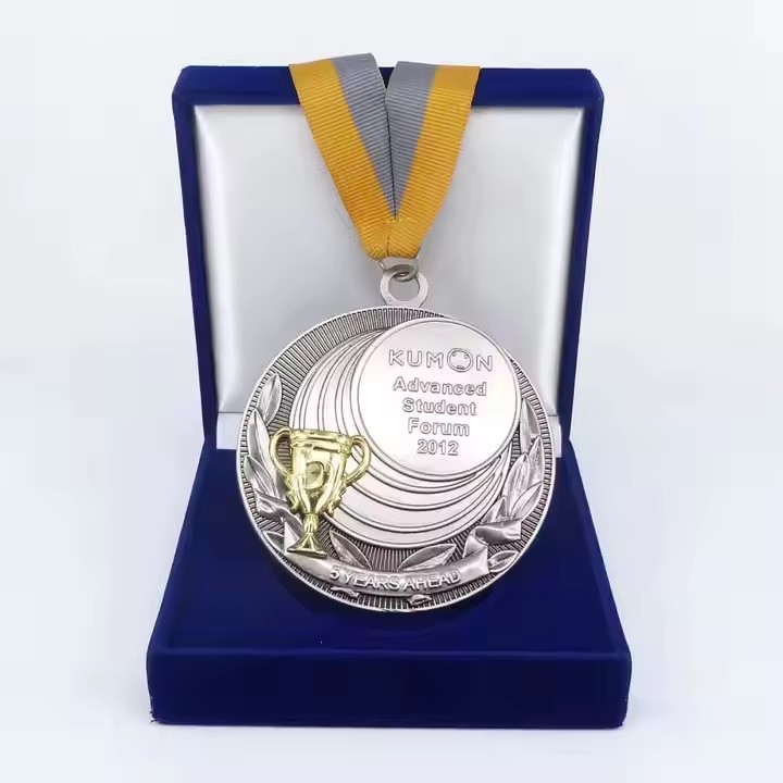 Custom Champion Metal Medal for Sports Awards with Ribbon