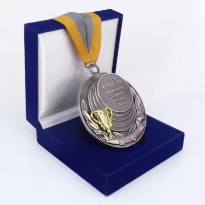 Custom Champion Metal Medal for Sports Awards with Ribbon
