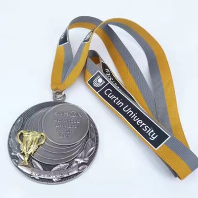 Custom Champion Metal Medal for Sports Awards with Ribbon