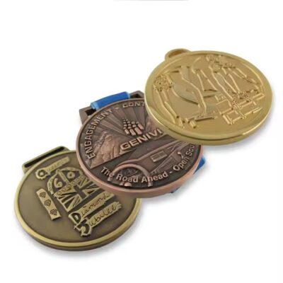 Custom Marathon and Karate Metal Medal with Ribbon