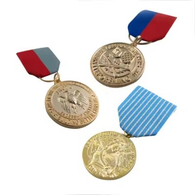 Custom Marathon and Karate Metal Medal with Ribbon