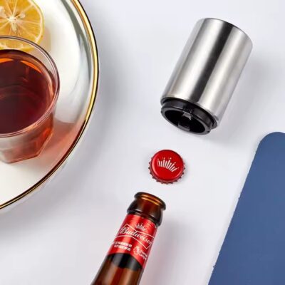 Custom stainless steel bottle opener with engraved logo
