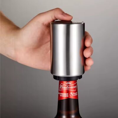 Custom stainless steel bottle opener with engraved logo
