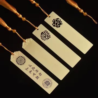 Custom engraved brass metal souvenir bookmark